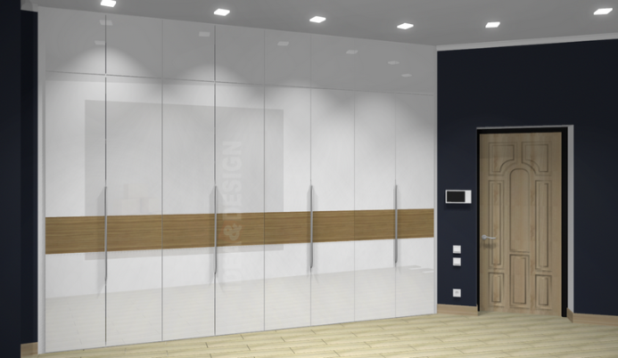 White Cabinet design for corridor