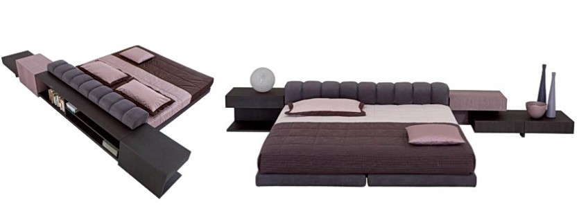 Bed with side tables