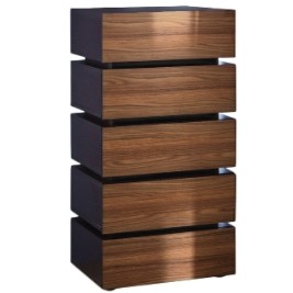 Multi-tiered chest of veneer